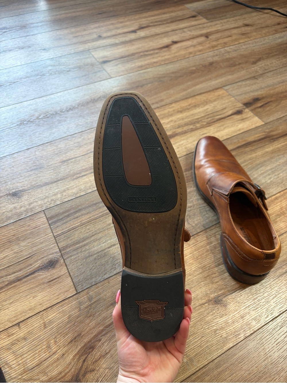 Florsheim Sorrento monk strap classic warm leather Dapper shoes - Picture 9 of 12
